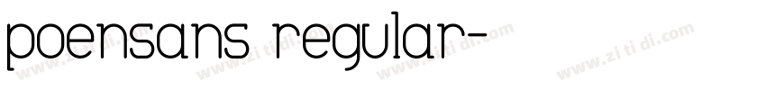 poensans regular字体转换